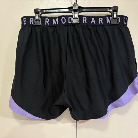 Under Armour Black and Purple Athletic Shorts Lightweight Performance - Picture 3 of 8